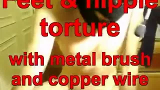 Metallbürste und Kupferdraht - Schmerz auf Nocken.