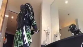 A quick fuck in Motocross Gear in the bathroom