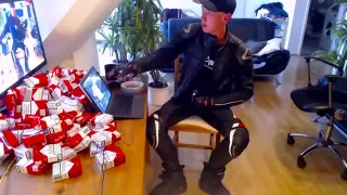 Smoking and Jerking in Full Biker Leather