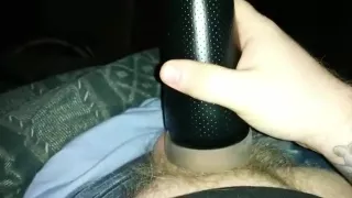 My Hot Bi Boyfriend jacking off and using a fleshlight