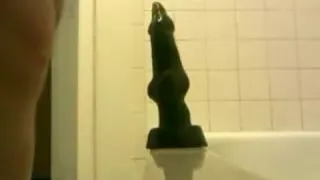 Chance using the gryphon dildo