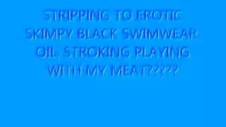 Blue Jeans Strip To Erotic Black Skimpy Swimwear?