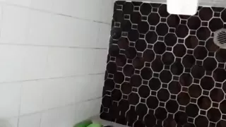 Young guy jerking in shower