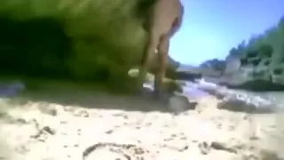 fun outdoors behind the rocks