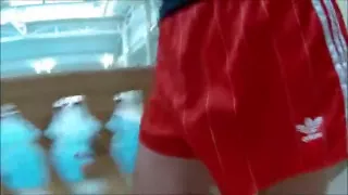 Satin Nylon Adidas Shorts, Boner Out At Hotel Breakfast