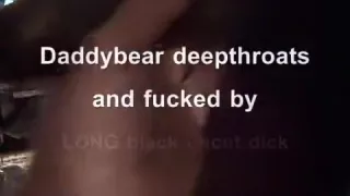 Bushy bearded dad-type gets dicked by huge uncut black cock