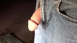 Jeans jerk-off and cum