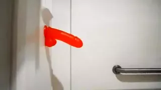 Shower dildo fucking and dick spinning