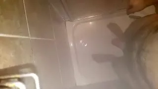 Evening shower & strong cum shot