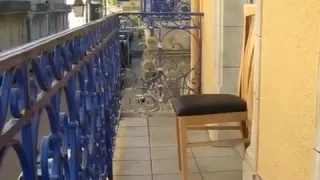 Cauterets, France - Hotel Balcony One Floor Up