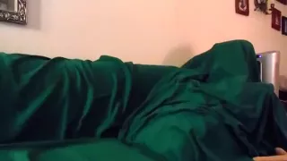 Dildo Suck on Couch Solo with Ass Play and Cum