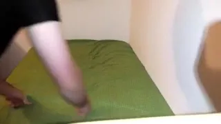 Wichse und Sperma mit meinem Spandex und Pup Tail Butt Plug