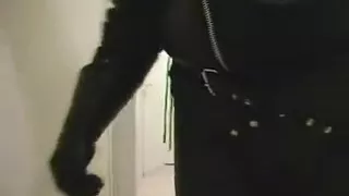 Black Leather and Bruder gloves