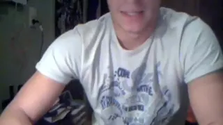 Heterosexueller wichst auf der Webcam