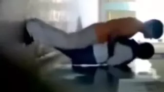 Medical Student Romance in College Corridor