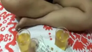 Humorous Aunty with Natural Large Breasts