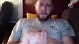 handsome boyfriend  is having fun in the bedroom and filming himself on webcam