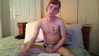 winsome boyfriend  is masturbating within doors and filming himself on web camera