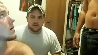 Comely fagot is relaxing in the bedroom and shooting himself on web camera