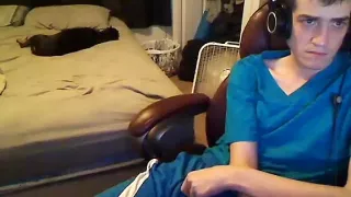 Lovely boyfriend is masturbating in his room and filming himself on web cam