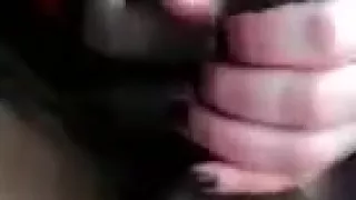 A quick oral job from my sexy and hungry for ramrod babe of mine