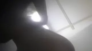 Bootylicious white floozy wears her clothes in changing room