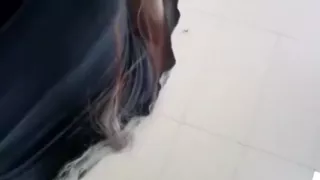 Caught a slim and sexy Asian hottie on spy webcam upskirt movie scene