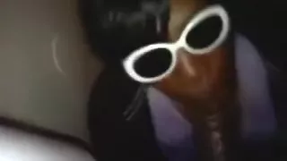 chocolate girlfriend  sucks my big black jock with great pleasure