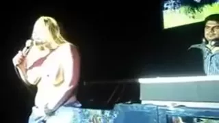 Corpulent and bosomy DJ girl is topless on her show for her fans