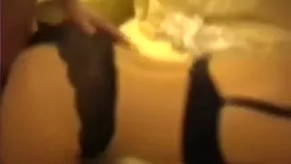 Cum on her panties as I dry hump her sexy and round shaped a-hole