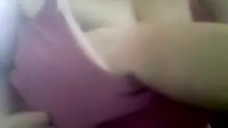 Filming the big natural titties of my wife on homemade video