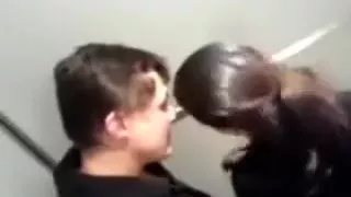 Hidden camera caught black brown honey getting screwed in a public crap-abode