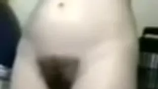 Slutty darksome brown wifey demonstrates me her in nature's garb body