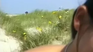 Hot sexually horny girlfriend on the beach enjoys wild sex