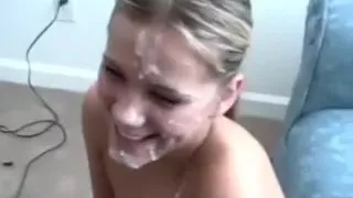 Giant cum shot for hot hotties in my bathroom right on their faces