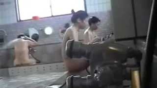 Lots sexy hotties wash their bodies in sweethearts's bathhouse