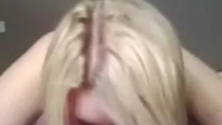 My breasty blond princess sucks my big shlong like a pro