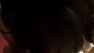 My busty black brown nerd gets a load of cum on her pointer cuties