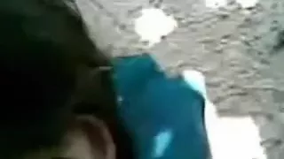 My cute Indian wifey gets her trench group-drilled outdoors