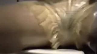 My dumpy looking golden-haired head next door beauty does some filthy things in bath