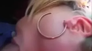 My fuckable golden-haired chick receives a protein facial mask