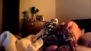 My girlfriend finger fucked her charming love tunnel to large O