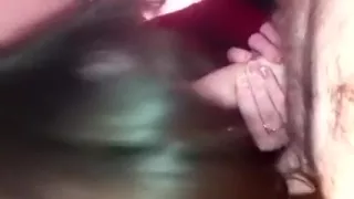 My alluring black brown girlfriend works on my weenie like a pro