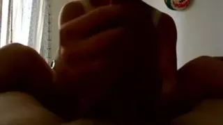 My hawt older playgirl strokes my knob and makes me cum