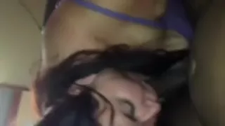 My stunning brunette hair hair babe attacks my BBC like that chick is starving