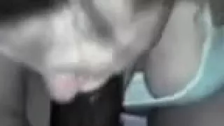 This Honey sucks my giant and thickest black ramrod jerking it off with her hand