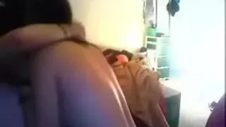 Slim hot college beauties on webcam playfully making out