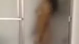 Spying on my worthy looking girlfriend taking shower