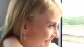 Talked over European honey to have obscene sex in a public bus