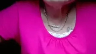 That skanky old lady on web camera was lewd for boobie flash